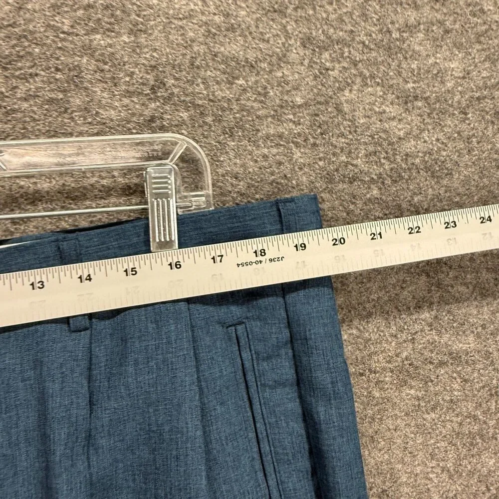 Gold Coast Dress Pants Men 40 Blue High Rise Pleated Straight Pockets Regular